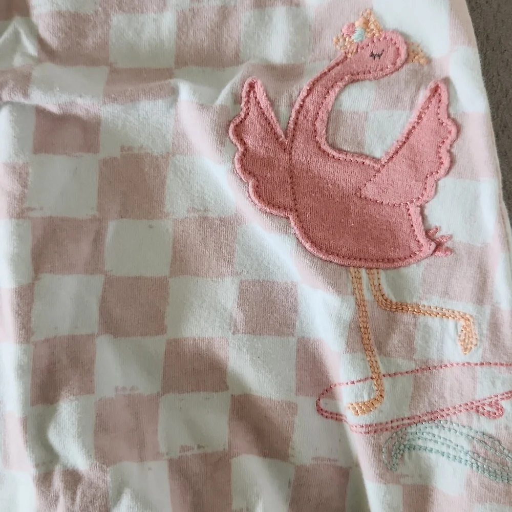 Carter's Baby Girl Romper pink white 12 months